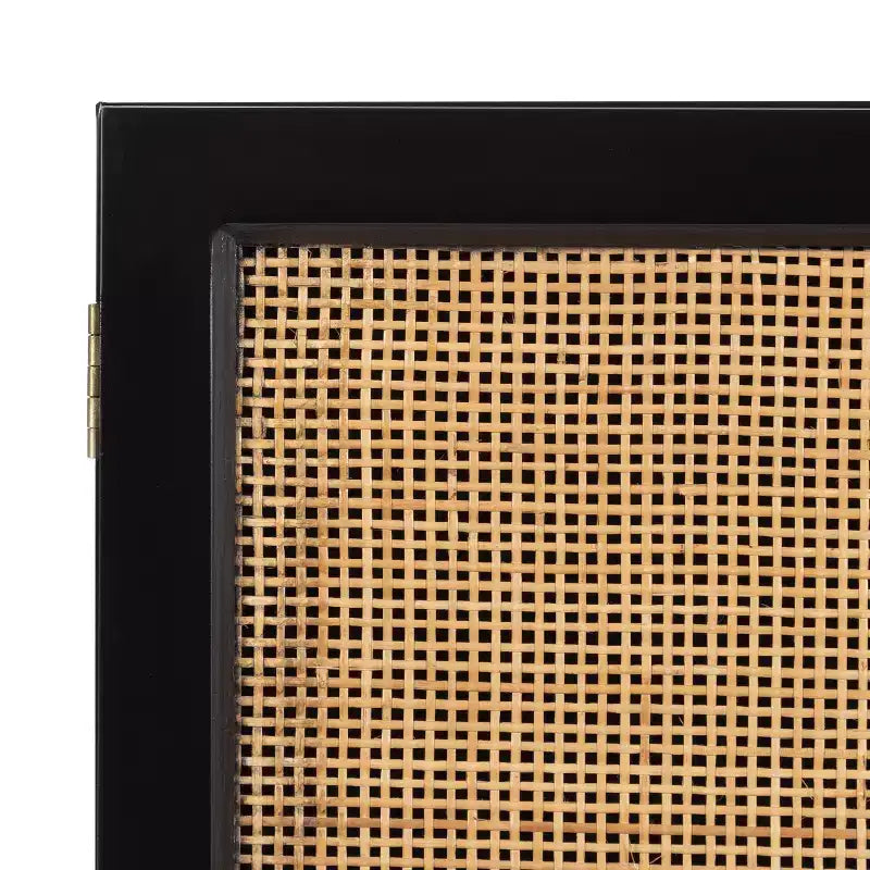 Kate & Laurel All Things Decor 15 Ori Rattan Wall Cabinet with Cubby